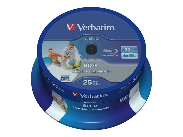 BD-R SL 25GB 6X 25PK DATALIFE HTL WIDE PRINTABL NO I