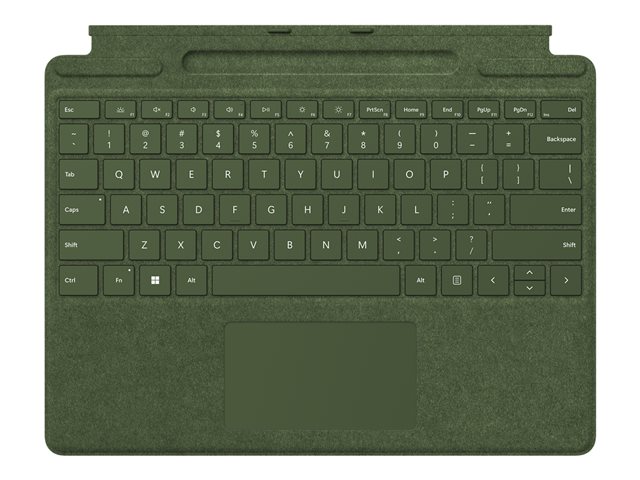 Microsoft Surface Pro Signature Keyboard - keyboard - with touchpad, accelerometer, Surface Slim Pen 2 storage and charging tray - QWERTY - English - forest Input Device