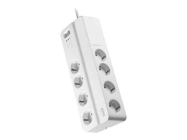 APC SurgeArrest Essential - Surge protector - AC 230 V - 2300 Watt - output connectors: 8 - 2 m cord - Germany - white