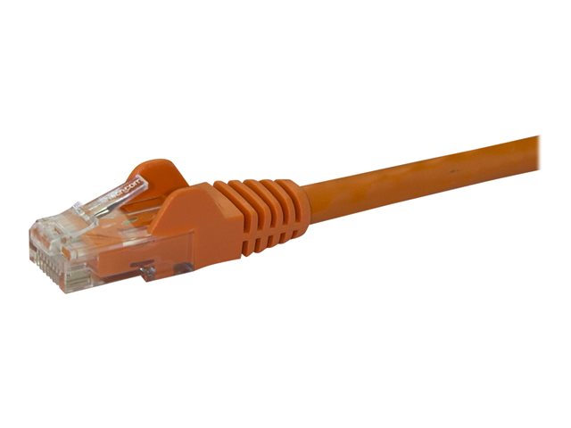 StarTech.com 2m CAT6 Ethernet Cable, 10 Gigabit Snagless RJ45 650MHz 100W PoE Patch Cord, CAT 6 10GbE UTP Network Cable w/Strain Relief, Orange, Fluke Tested/Wiring is UL Certified/TIA - Category 6 - 24AWG (N6PATC2MOR) - Patch cable - RJ-45 (M) to RJ-45 (