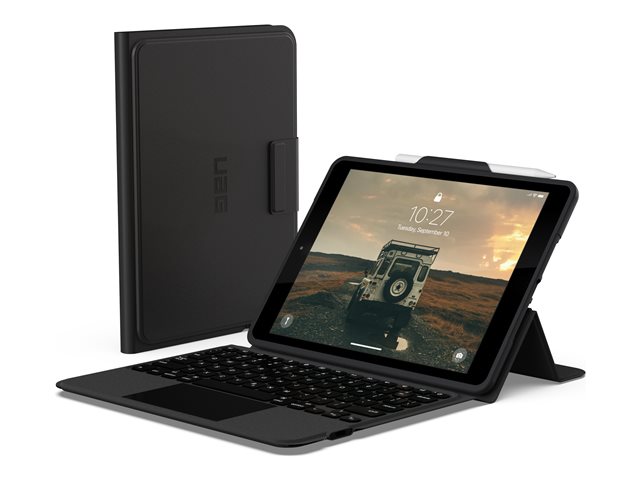 Drop test protected Keyboard case for 9th gen ipad 10.2. Full integrated keybaord  and trackpad. Apple pencil storage