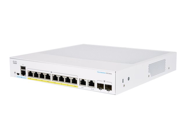 Cisco Business 350 Series 350-8FP-2G - switch - 8 ports - Managed - rack-mountable