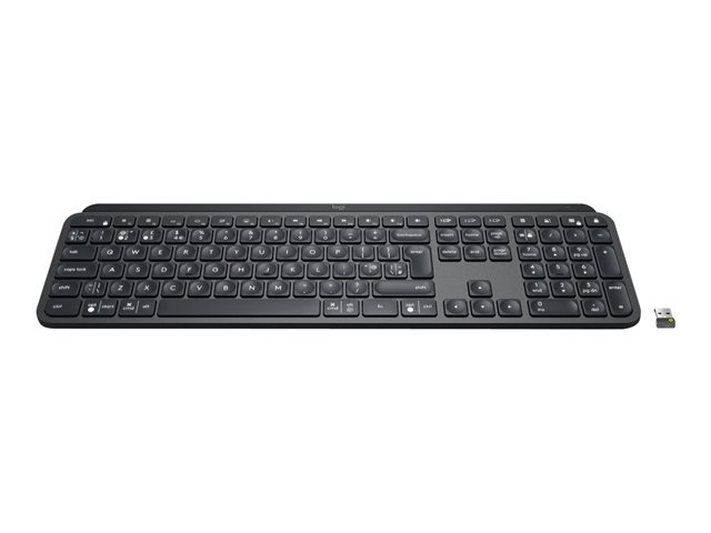 Logitech MX Keys for Business - Keyboard - backlit - wireless - Bluetooth, 2.4 GHz - QWERTY - UK - graphite