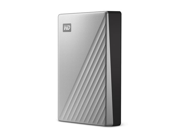 WD My Passport Ultra for Mac WDBGKC0060BSL - Hard drive - encrypted - 6 TB - external (portable) - USB 3.2 Gen 1 (USB-C connector) - 256-bit AES - silver