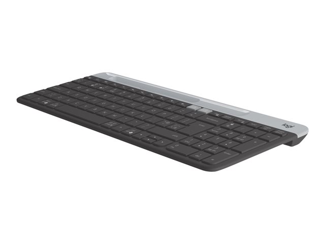Logitech Slim Multi-Device K580 - Keyboard - Bluetooth, 2.4 GHz - Pan Nordic - graphite