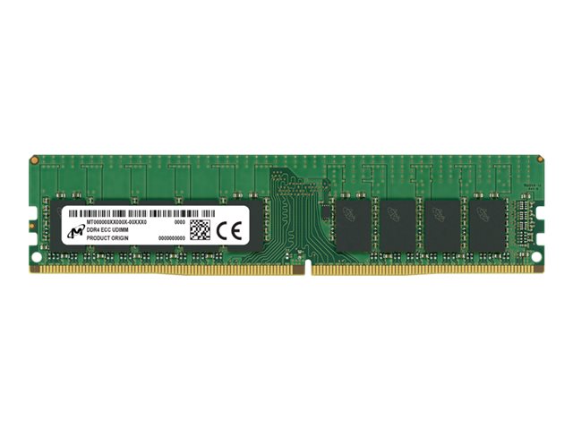 Micron - DDR4 - module - 16 GB - DIMM 288-pin - 3200 MHz / PC4-25600 - CL22 - 1.2 V - unbuffered - ECC