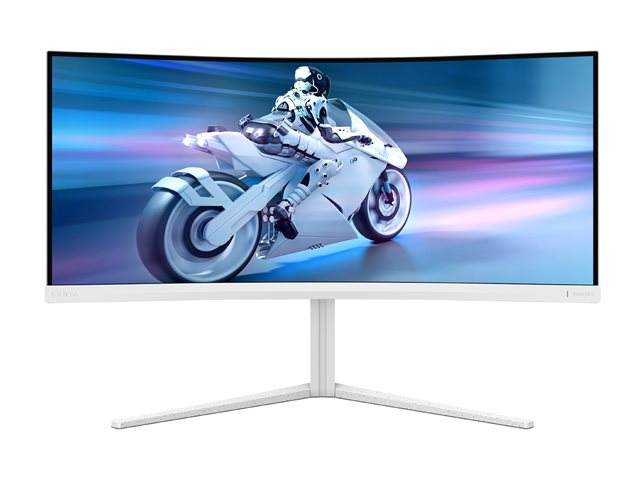 Philips Evnia 5000 34M2C5501A - LED monitor - gaming - curved - 34" - 3440 x 1400 WQHD @ 180 Hz - Fast VA - 300 cd/m² - 4000:1 - DisplayHDR 400 - 0.5 ms - 2xHDMI, DisplayPort - speakers - white