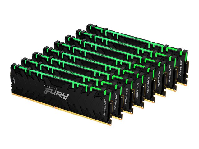 Kingston FURY Renegade RGB - DDR4 - kit - 256 GB: 8 x 32 GB - DIMM 288-pin - 3200 MHz / PC4-25600 - unbuffered