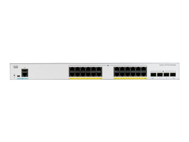 Cisco Catalyst 1000-24T-4X-L - Switch - Managed - 24 x 10/100/1000 + 4 x 10 Gigabit SFP+ (uplink) - rack-mountable