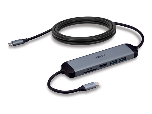 LINDY USB 3.2 Type C Laptop Micro Dock with 1.4m USB PD Charging Cable - docking station - USB-C 3.2 - HDMI
