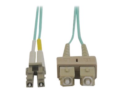 Eaton Tripp Lite Series 10Gb Duplex Multimode 50/125 OM3 LSZH Fiber Patch Cable (LC/SC) - Aqua, 10M (33 ft.) - patch cable - 10 m - aqua blue