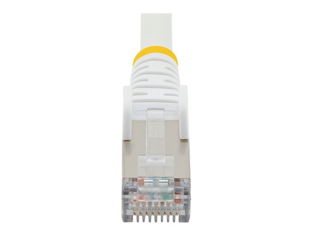 StarTech.com 5m CAT6a Ethernet Cable - White - Low Smoke Zero Halogen (LSZH) - 10GbE 500MHz 100W PoE++ Snagless RJ-45 w/Strain Reliefs S/FTP Network Patch Cord - patch cable - 5 m - white