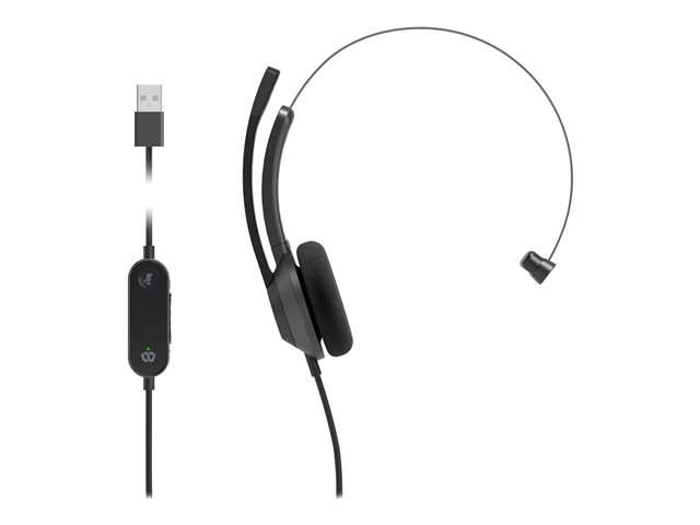 HEADSET 321 WIRED SINGLE CARBON BLACK USB-A TEAMS QUALIFIED