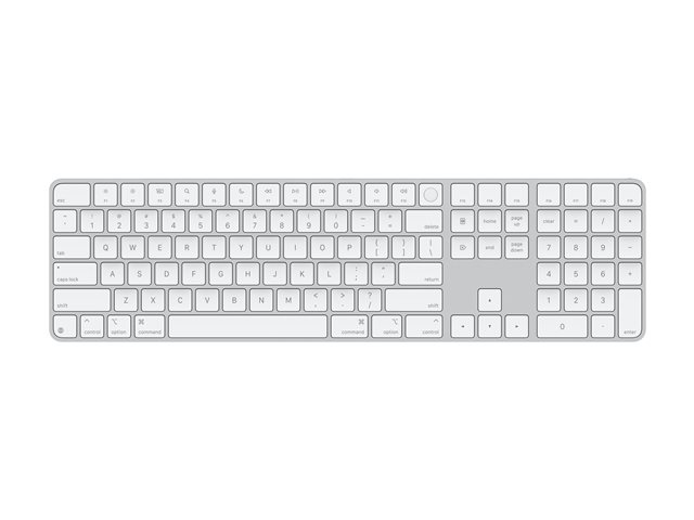 Apple Magic Keyboard with Touch ID and Numeric Keypad - keyboard - USB-C - QWERTY - US English - white keys Input Device