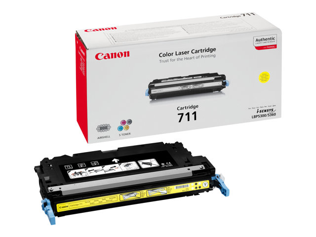 Canon 711 Y - 1657B002 - 1 x Yellow - Toner Cartridge - For Color imageCLASS MF8450c, ImageCLASS MF8450c,MF9170c, iSENSYS LBP5300,MF8450,MF9170
