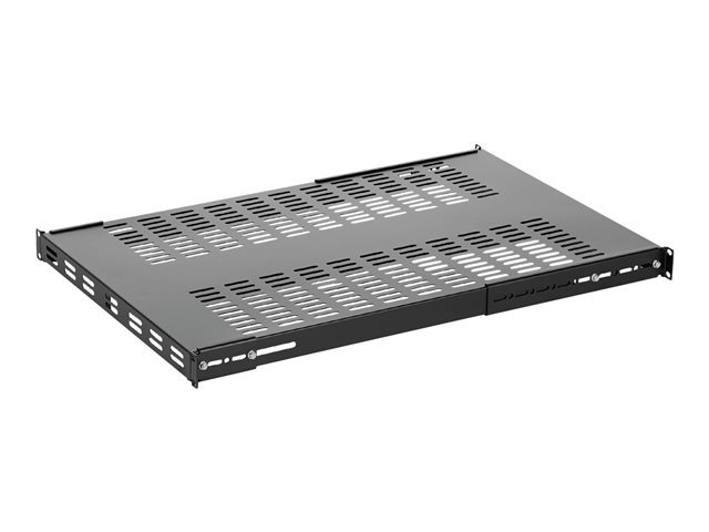 Startech Server Rack Shelf - 1U - Adjustable Mount Depth - Heavy Duty - Rack shelf - black - 1U - 19" - for P/N: RK1233BKM, RK2433BKM, RK2537BKM, RK3236BKF, RK4236BKB, RK4242BK24, RK4242BK30