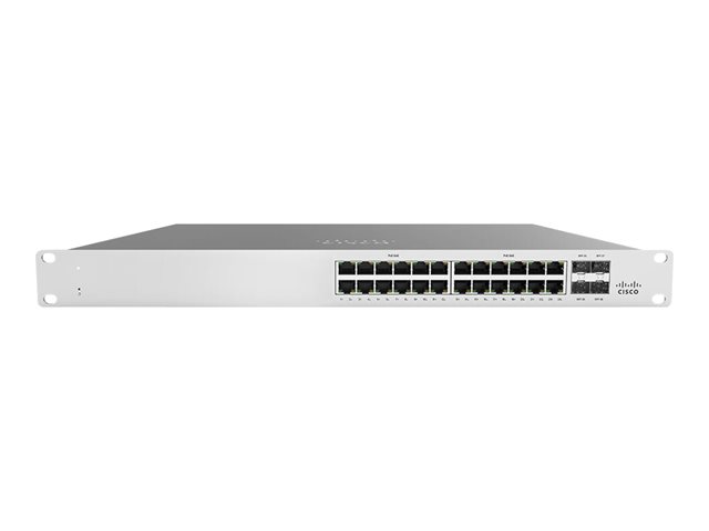 Cisco Meraki Cloud Managed MS120-24P - Switch - Managed - 24 x 10/100/1000 + 4 x Gigabit SFP - rack-mountable, desktop - PoE (370 W)