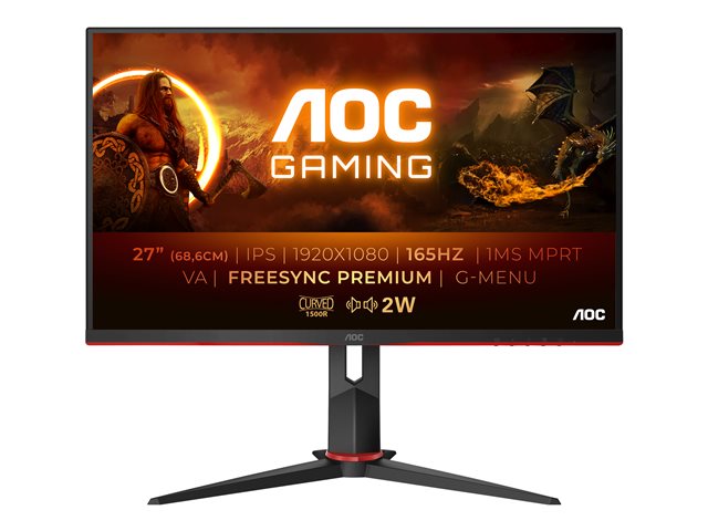 AOC Gaming C27G2AE/BK - LED monitor - curved - Full HD (1080p) - 27"