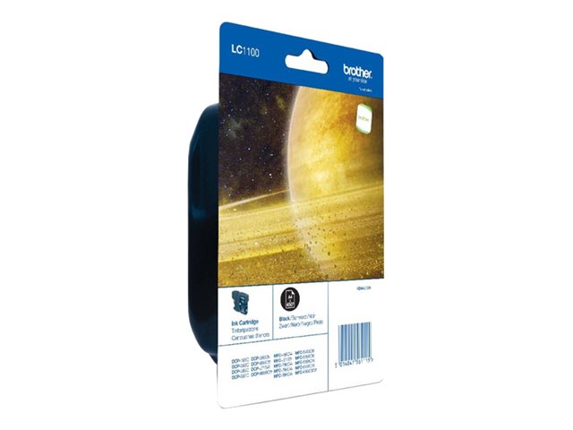 Brother LC1100BKBP - Black - original - blister - ink cartridge - for Brother DCP-185, 385, 585, 6690, MFC-490, 5490, 5890, 6490, 990