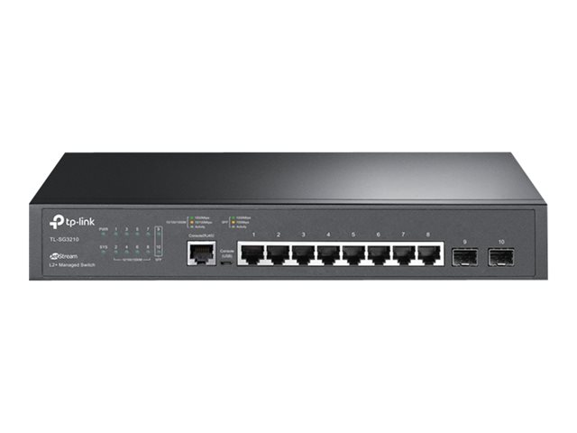 TP-Link JetStream TL-SG3210 V3.6 - Switch - L2+ - Managed - 8 x 10/100/1000 + 2 x Gigabit SFP - rack-mountable
