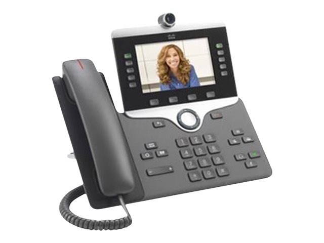 Cisco IP Phone 8865 - IP video phone - digital camera, Bluetooth interface - IEEE 802.11a/b/g/n/ac (Wi-Fi) - SIP, SDP - 5 lines - charcoal