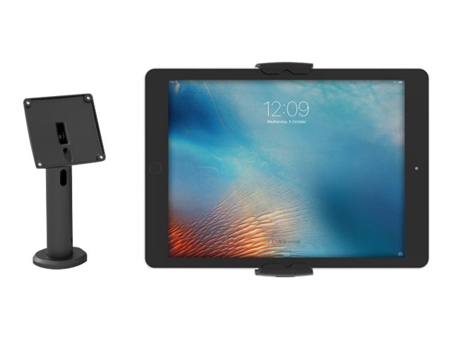 Compulocks The Rise Stand Kiosk and Cling Universal Wall MOunt - Mounting kit (universal mount, pole stand, mount cover) - for tablet - black - screen size: 7"-13" - mounting interface: 100 x 100 mm - counter top