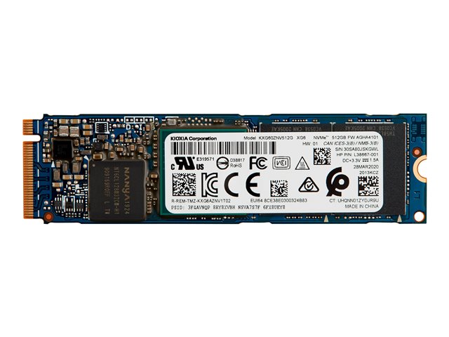 HP - SSD - 512 GB - internal - M.2 - PCIe 3.0 x4 (NVMe) - for EliteBook 830 G6, ZBook 15 G6, 15u G6, 17 G6, Power G8, Studio G8, ZBook Fury 15 G8, 17 G8