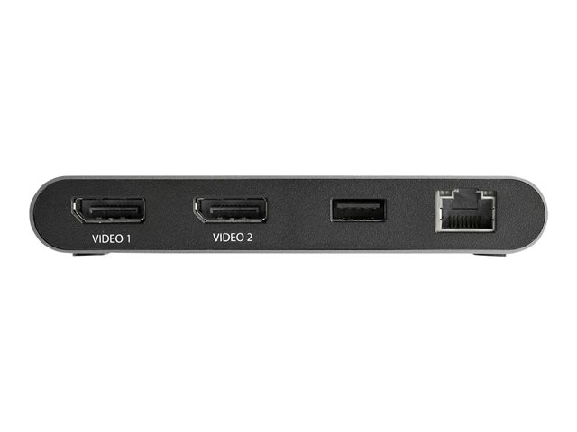 StarTech.com Thunderbolt 3 Mini Dock - Portable Dual Monitor w/ DP 4K 60Hz - 2X USB-A Hub (3.2/2.0), GbE - 28cm Cable - TB3 Multiport Adapter - Mac/Windows - Upgraded Version of TB3DKM2DP (TB3DKMDPL) - Docking station - Thunderbolt 3 - 2 x DP - 1GbE
