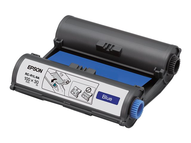 RC-R1LNA 100mm Blue Ribbon, Epson Tapes, Blue, 100 mm, 30 m