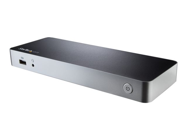 StarTech.com Dual Monitor USB C Docking Station with 60W Power Delivery for Windows Laptops, USB C to HDMI / DVI Dock, USB 3.1 Gen 1 Type C Dock with Charging, Thunderbolt 3 Compatible - 5-Port USB 3.0 Hub (MST30C2HHPDU) - docking station - USB-C / Thunde