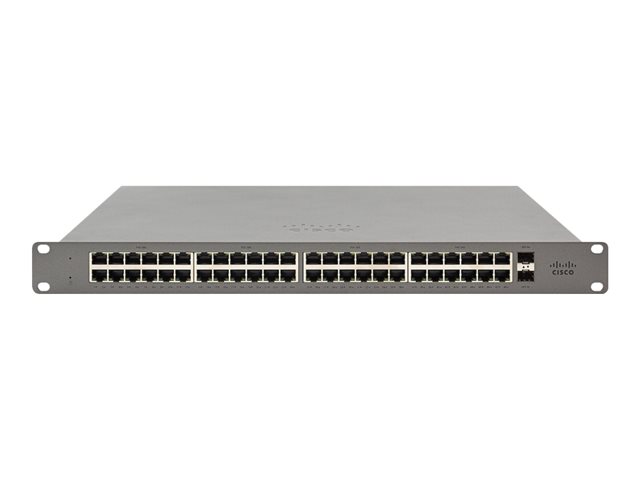 Cisco Meraki Go GS110-48 - Switch - Managed - 48 x 10/100/1000 + 2 x SFP (mini-GBIC) (uplink) - desktop, rack-mountable