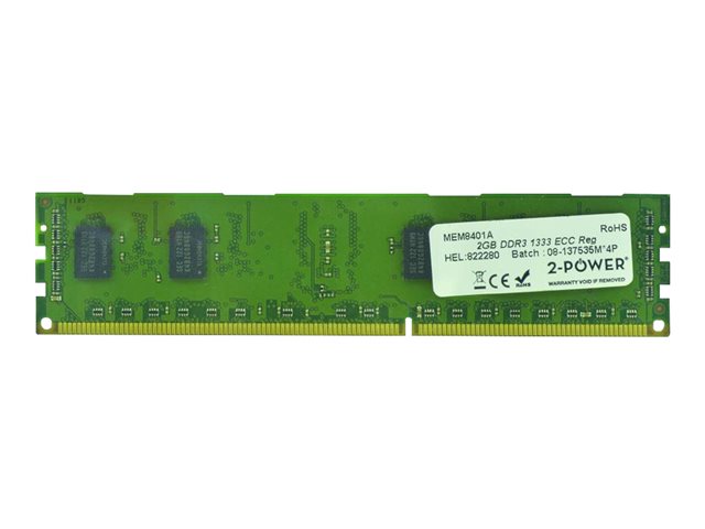 2-Power - DDR3 - module - 2 GB - DIMM 240-pin - 1333 MHz / PC3-10600 - registered