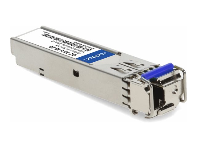 AddOn - SFP (mini-GBIC) transceiver module (equivalent to: Cisco GLC-BX-U-20) - GigE - 1000Base-BX-U - LC single-mode - up to 20 km - 1310 (TX) / 1490 (RX) nm - TAA Compliant