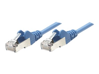 Intellinet Network Patch Cable, Cat5e, 15m, Blue, CCA, SF/UTP, PVC, RJ45, Gold Plated Contacts, Snagless, Booted, Lifetime Warranty, Polybag - patch cable - 15 m - blue