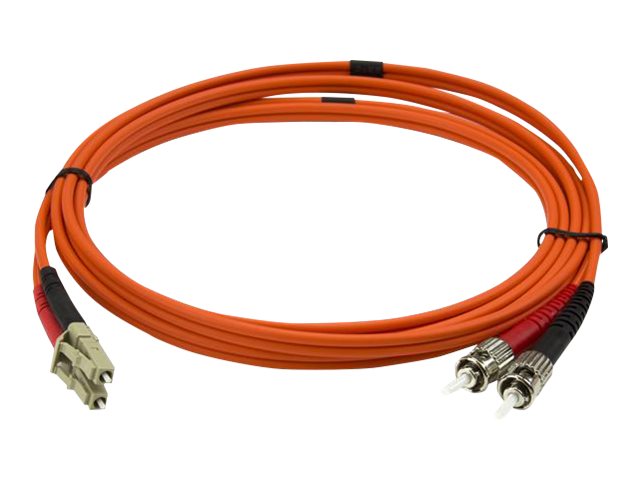 StarTech.com 2m Fiber Optic Cable - Multimode Duplex 50/125 - LSZH - LC/ST - OM2 - LC to ST Fiber Patch Cable - patch cable - 2 m - orange