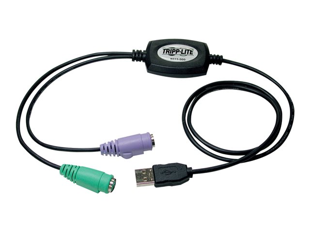 Eaton Tripp Lite Series Compact USB to PS/2 Keyboard/Mouse adapter PS/2 (F) to USB(M) - keyboard / mouse adapter - USB to PS/2