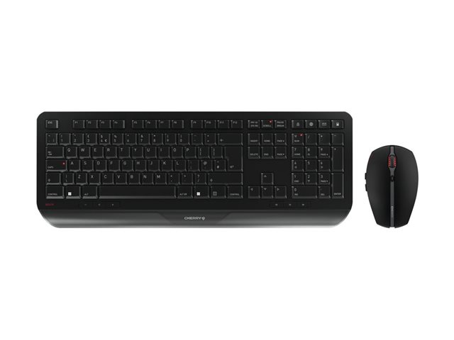 CHERRY GENTIX DESKTOP - Keyboard and mouse set - wireless - 2.4 GHz - UK - black