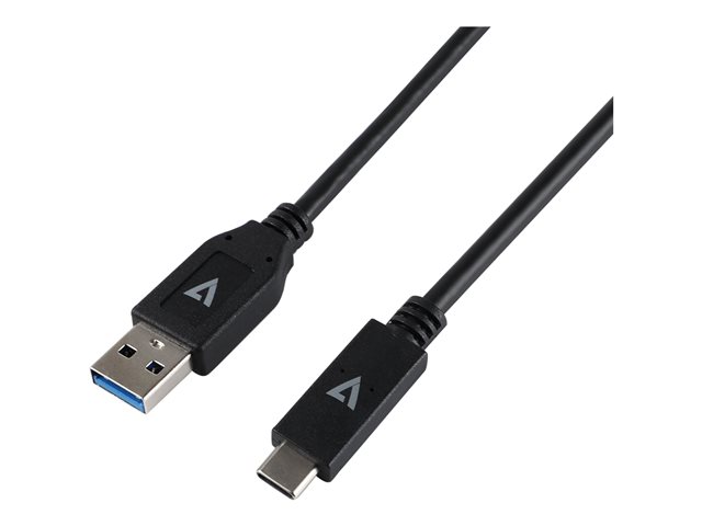 USB A MALE TO USB-C MALE CABLE 10GBPS 3A 1M/3.3FT BLACK