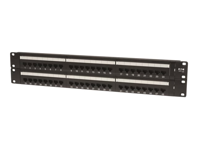 Eaton Tripp Lite Series 48-Port Cat5e Cat5 Rackmount Patch Panel 568B 110 Punch 2URM TAA - patch panel - 19"