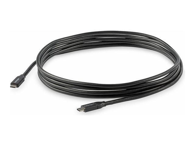 StarTech USB C To USB C Cable - 10 ft / 3m - USB-IF Certified - 5A PD - USB 2.0 - USB Type C Charging Cable - USB C Fast Charge Cable (USB2C5C3M) - USB cable - USB-C (M) to USB-C (M) - Thunderbolt 3 / USB 2.0 - 5 A - 3 m - black