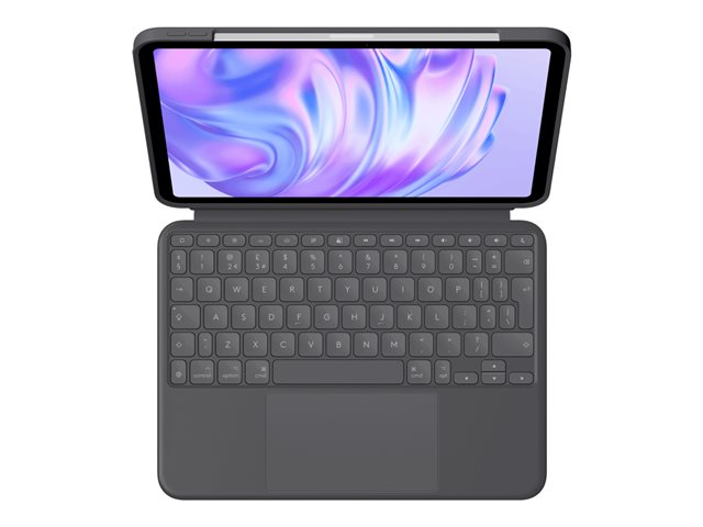 Logitech Combo Touch - Keyboard and folio case - with trackpad - backlit - Apple Smart connector - QWERTY - UK - graphite - for Apple 11-inch iPad Pro (M4)