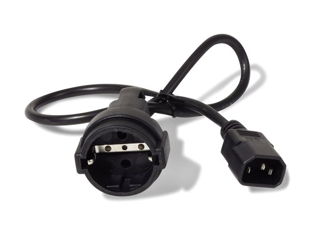 Power Cord, C14 to CEE 7/7 Schuko, 0.6m