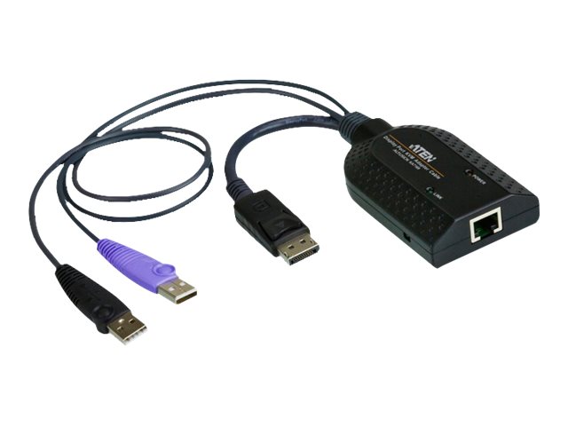 ATEN KA7169 DisplayPort USB Virtual Media KVM Adapter Cable with Smart Card Reader (CPU Module) - KVM / audio extender