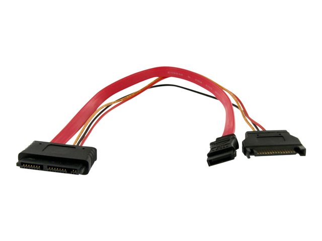StarTech.com 12in Micro SATA to SATA with SATA Power Adapter Cable (MCSATAF12S) - SATA cable - 30 cm