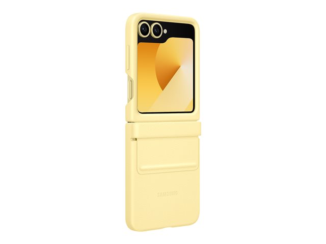 SAM Z Flip6 Faux Leather Case Yellow