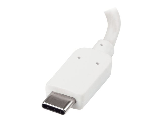 StarTech.com USB C to VGA Adapter with Power Delivery, 1080p USB Type-C to VGA Monitor Video Converter with Charging, 60W PD Pass-Through, Thunderbolt 3 Compatible Projector Adapter, White - Digital to Analog (CDP2VGAUCPW) - external video adapter - white