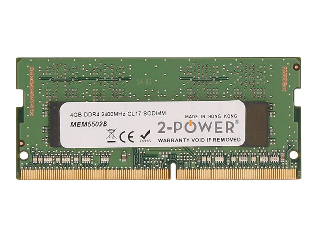 2-Power - DDR4 - 4 GB - SO-DIMM 260-pin - 2400 MHz / PC4-19200 - CL17 - 1.2 V - unbuffered - non-ECC