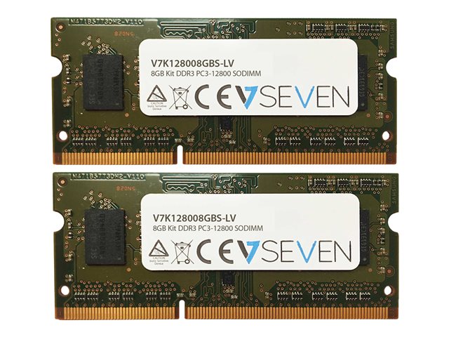 V7 - DDR3 - kit - 8 GB: 2 x 4 GB - SO-DIMM 204-pin - 1600 MHz / PC3-12800 - unbuffered