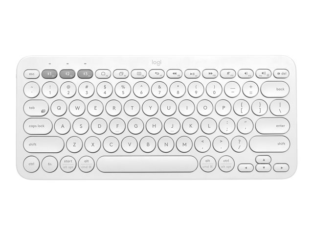 Logitech K380 Multi-Device Bluetooth Keyboard - keyboard - AZERTY - French - off-white Input Device