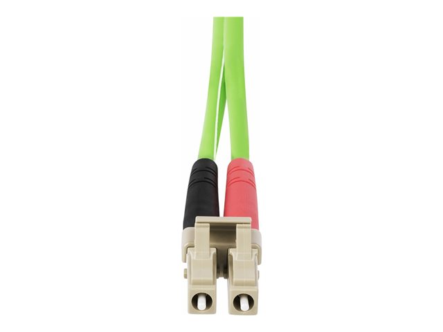 Startech 25m (82ft) LC to LC (UPC) OM5 Multimode Fiber Optic Cable, 50/125µm Duplex LOMMF Zipcord, VCSEL, 40G/100G, Bend Insensitive, Low Insertion Loss, LSZH Fiber Patch Cord - Patch cable - LC/UPC multi-mode (M) to LC/UPC multi-mode (M) - 25 m - 25 m -